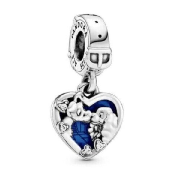 Pandora Lady and the Tramp Heart Dangle Charm - Picture 1 of 5